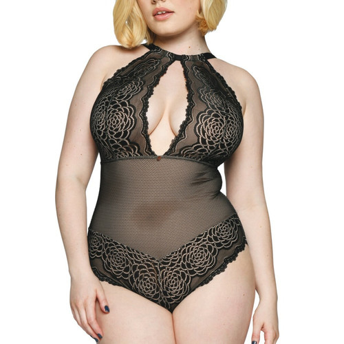 Body dentelle stretch sans armatures noir - Scantilly - Promotion lingerie sexy