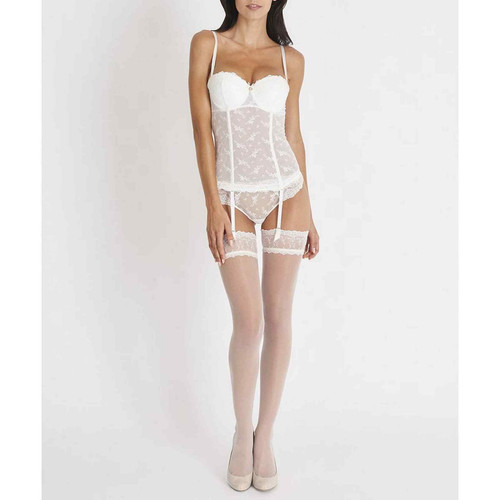 Guepiere blanche - Aubade - Promotion lingerie sexy