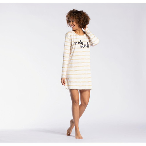 Liquette - Blanche  en coton - Naf Naf homewear - Promotion lingerie sexy